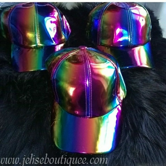 🇺🇸Rainbow Bright Hologram Fitted Cap🇺🇸 - Picture 4 of 4